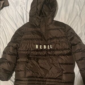 Black REBEL MINDS Puffer Jacket